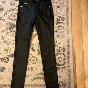 FREDDYS BLACK FAUX LEATHER PANTS WOMEN SIZE 2